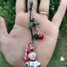 Christmas Snowman Holiday Keychain