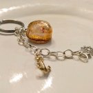 Letter "J" Seashell Keychain