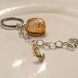 Letter "J" Seashell Keychain