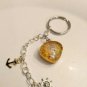 Letter "J" Seashell Keychain