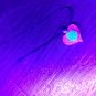 New 13x18mm glittery epoxy resin heart pendant rose choker necklace