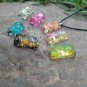 7 Colors Bear Pendants Keychain Resin Gummy Bear Pendant Necklace