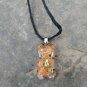 7 Colors Bear Pendants Keychain Resin Gummy Bear Pendant Necklace