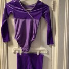 Danskin Now Girl's 2-piece Velvet Leotard and Short Set—-Size 6