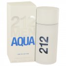 212 Aqua EDT Spray By Carolina Herrera for Men 3.4 oz