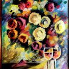 Original pastel and flowers