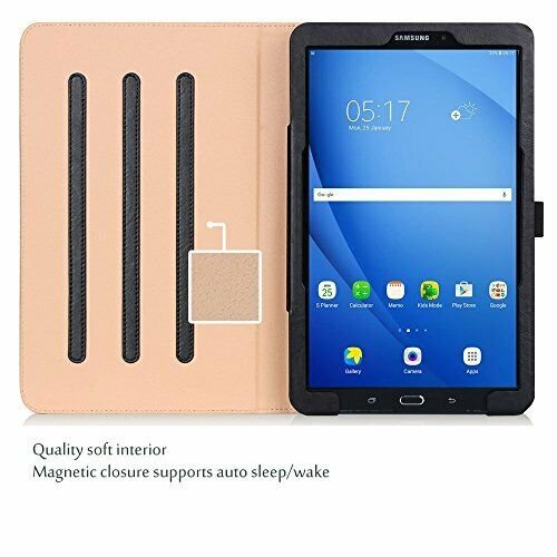 Samsung Galaxy Tab A 10.1 Case Stand Folio Case Cover Black