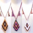 Bohemian ethnic women mote beads necklace
