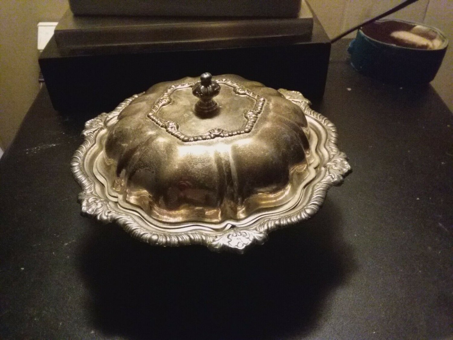 Antique Silver Plated Ashtray Three Parts very old s marking on bottom