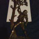 Rare Vintage Bronze Painted Johnny Appleseed Sculpture Numbered Signed