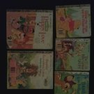Lot Of Five Little Golden Books Vintage Bambi, Winniethepooh,Bert And Ernie
