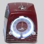 TELEMANIA Ford Thunderbird Retro Neon Alarm Clock Radio with CD Player - Red