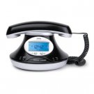 Jwin Vintage Design Jumbo Caller ID Telephone With Alarm Clock, Black