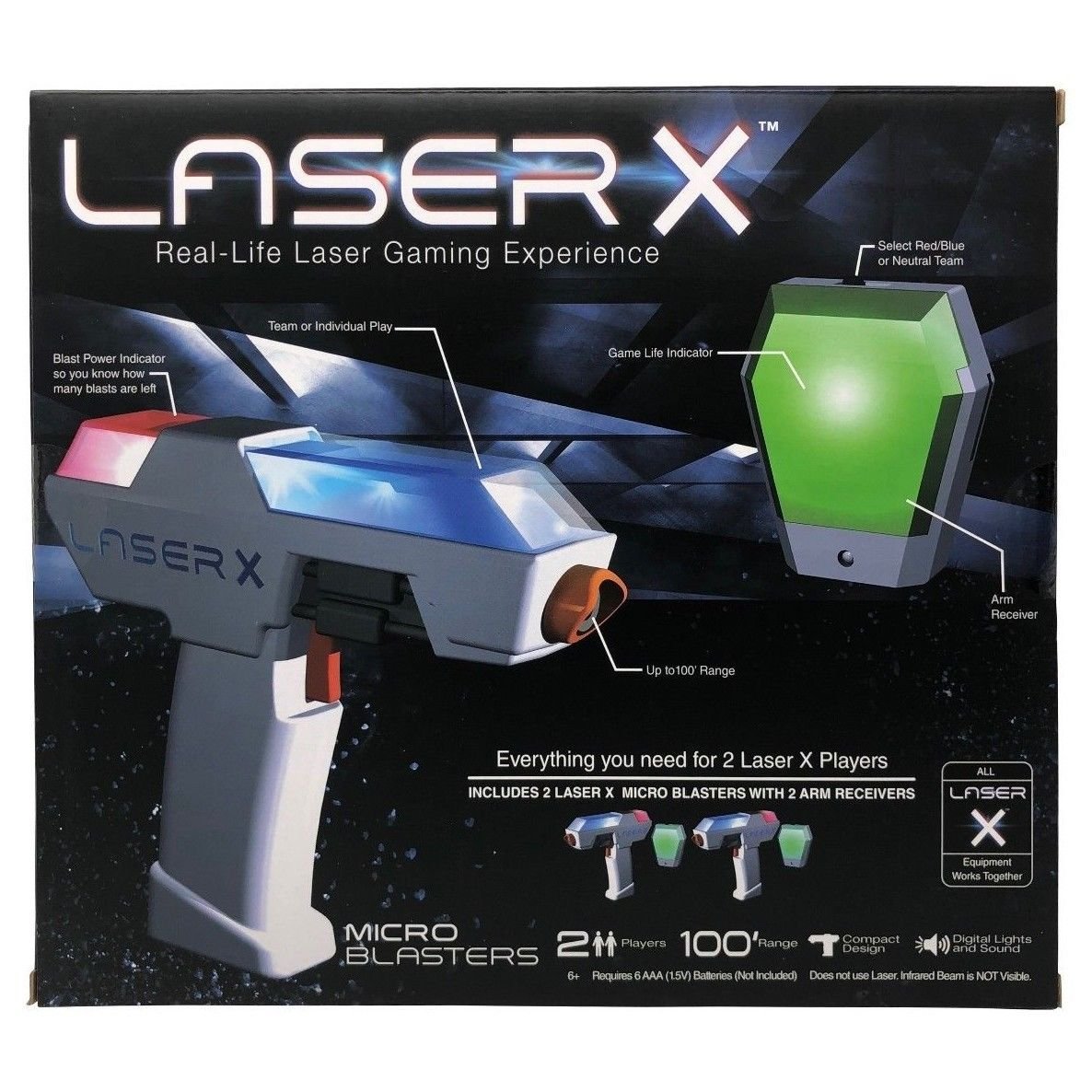 Laser X Two Player Micro Blasters Laser Tag Gaming Set