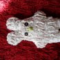 Soft neutral cream color and uniquely designed stuffy bunny: green nose