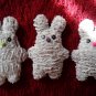Soft neutral cream color and uniquely designed stuffy bunny: pink nose