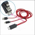 6.5 ft MHL Micro USB to HDMI 1080P HDTV Adapter Cable for Samsung phone tablet X