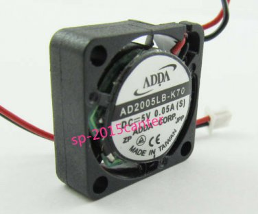 ADDA Ball Bearing MINI DC fan AD2005LB-K70 5V 0.05A 20x20x6mm   j0523