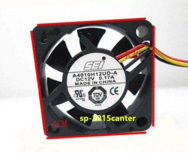 For SEI A4010H12UD-A fan 12V 0.17A 40*40*10mm 3pin #SP62