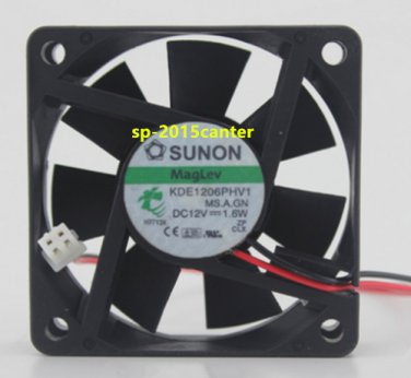 For Sunon fan KDE1206PHV1 60*60*15mm DC 12V 1.6W 2 Wire #SP62