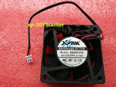 For XFAN RDH6025S fan DC12V 0.14A 2pin 60*60*26mm #SP62