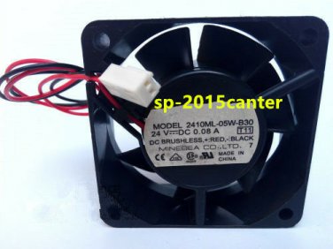 For NMB 2410ML-05W-B30 fan 24V 0.08A 6025 2pin #SP62
