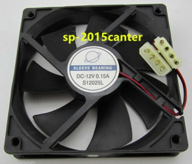 For GLOBE FAN S12025L 4 Pin DC12V 0.15A 120MM #SP62