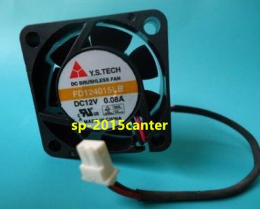 For Y.S.TECH FD124015LB fan 40*40*15mm DC12V 0.08A 2Pin #SP62