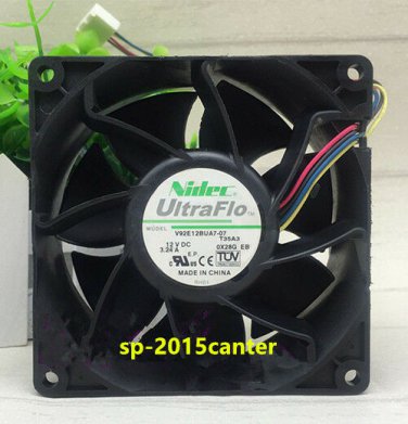 For NIDEC V92E12BUA7-07 Strong wind cooling fan DC12V 3.24A 92mm&Atilde;�92mm&Atilde;�38mm #SP62