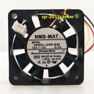 For NMB 2406KL-04W-B49 Fan 12V 0.17A 60*60*15MM #SP62