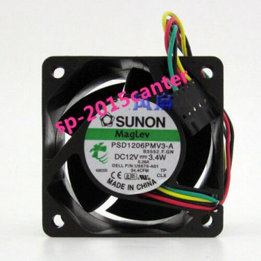 SUNON PSD1206PMV3-A Fan 12V 3.4W 60*60*38mm 4wire 5pin 0.28A  j0426