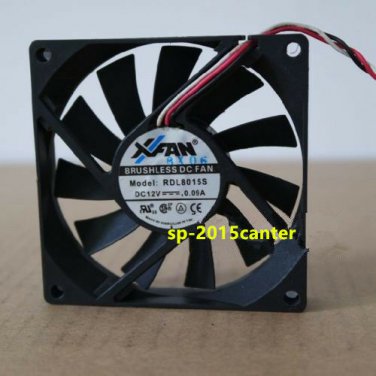 For RUILIAN SCIENCE RDL8015S fan DC12V 0.09A 8cm 3pin #SP62