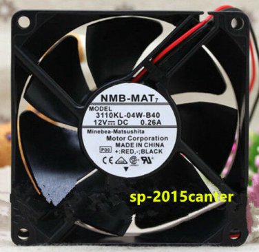 For NMB 3110KL-04W-B40 Fan 80*80*25mm 8CM 12V 0.26A 2 Wire #SP62