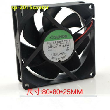 For SUNON KD1208PTS1 cooling fan DC12V 2.6W 80*80*25mm 2pin #SP62