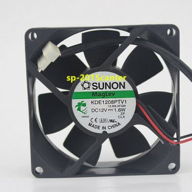 For KDE1208PTV1 DC12V 1.6W 80*80*25mm 2pin maglev power supply fan #SP62