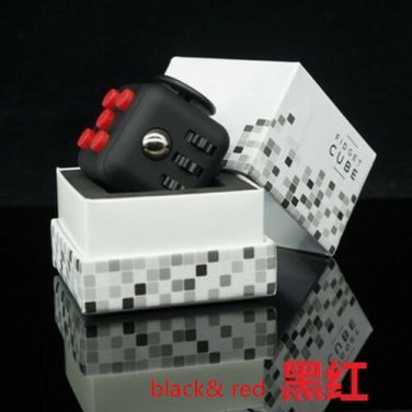 Fidget Cube Anxiety Stress Relief Focus Gift Adults Kids Attention Therapy B&amp;red