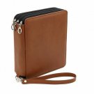 120 Slot PU Leather Wrap Case For Colored Pencil case- Brown. Pink  and Black