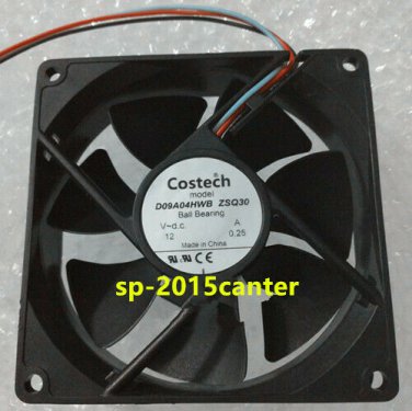 For 1Pcs Costech 9cm D09A04HWB ZSQ30 12V 0.25A cooling fan #SP62