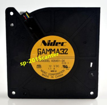 For NIDEC A35451-34CIS Cooling fan Turbo Blower DC12V 1.1A 4pin #SP62