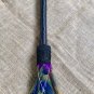 Halloween large besom porch decor, peacock feather broomstick home accessory