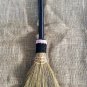 White feather witch broom, Wiccan besom porch decor, broomstick home accessory