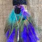 Titanium quartz witch broom, large Halloween besom porch decor, broomstick home accessory