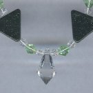 Green Goldstone Necklace - Earring set