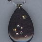 Blue Goldstone Necklace - Earring set