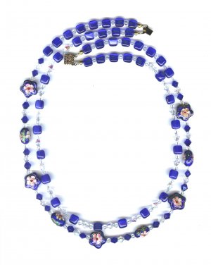 Dark Blue Cloisonne necklace
