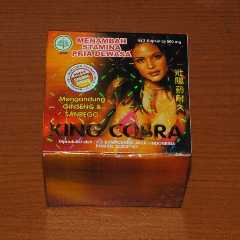 2 Box King Cobra Caps Jamu Powerful Sex Traditional Herbal Natural