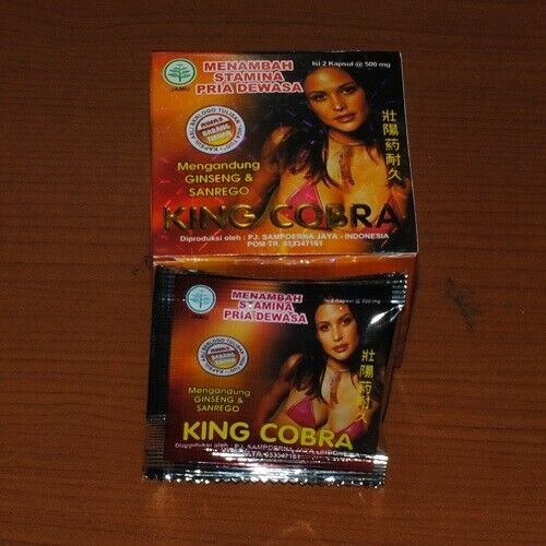 2 Box King Cobra Caps Jamu Powerful Sex Traditional Herbal Natural