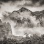Landscape Print, Clouded Mountain, Sedona - Matted Giclee Fine Art Print, Landscape, Nature