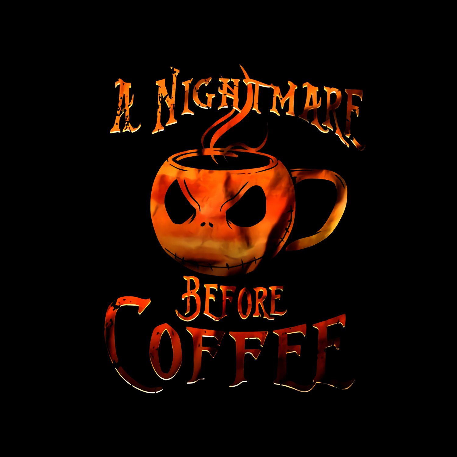 A nightmare before coffee png, A nightmare before coffee halloween