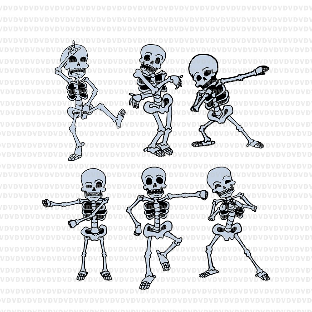 Dancing Skeleton Dabbing Skeletons SVG, Dancing Skeleton